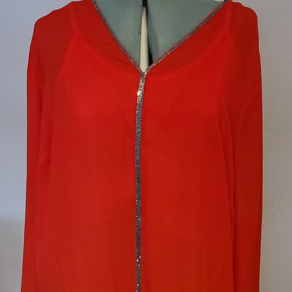 Beautiful Red Dressy Blouse-Size 2X-Never Worn!